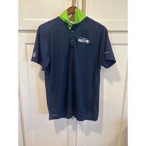 Nike Seattle Seahawks NFL Dri-FIT Polo Shirt Men's Small Football